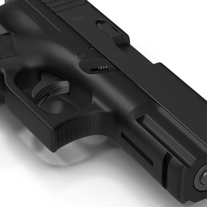 Compact Pistol Glock 19 Black 3D model