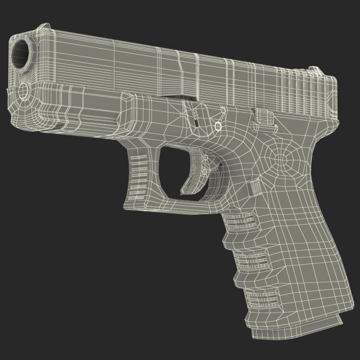 Compact Pistol Glock 19 Black 3D model