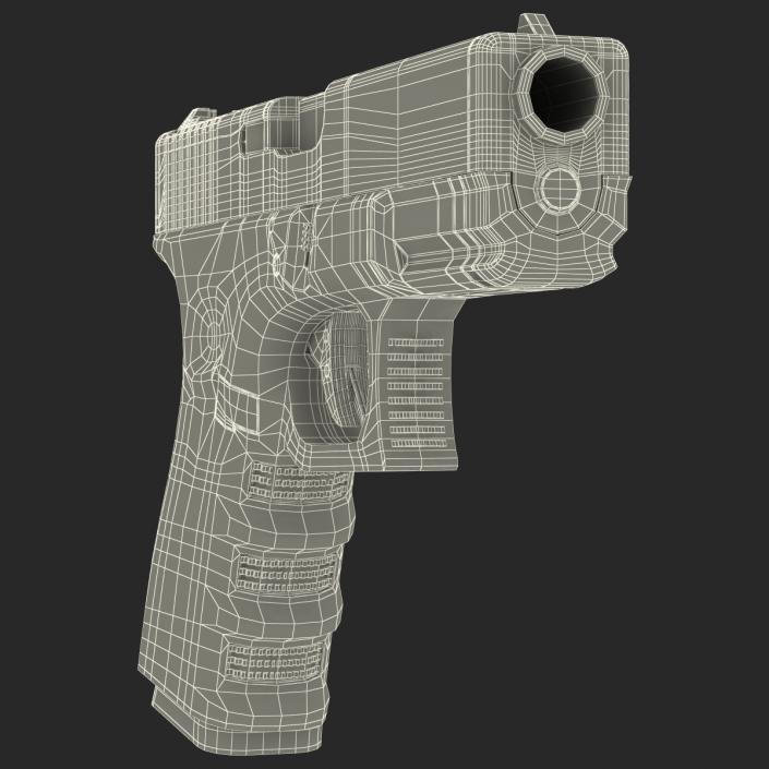 Compact Pistol Glock 19 Black 3D model