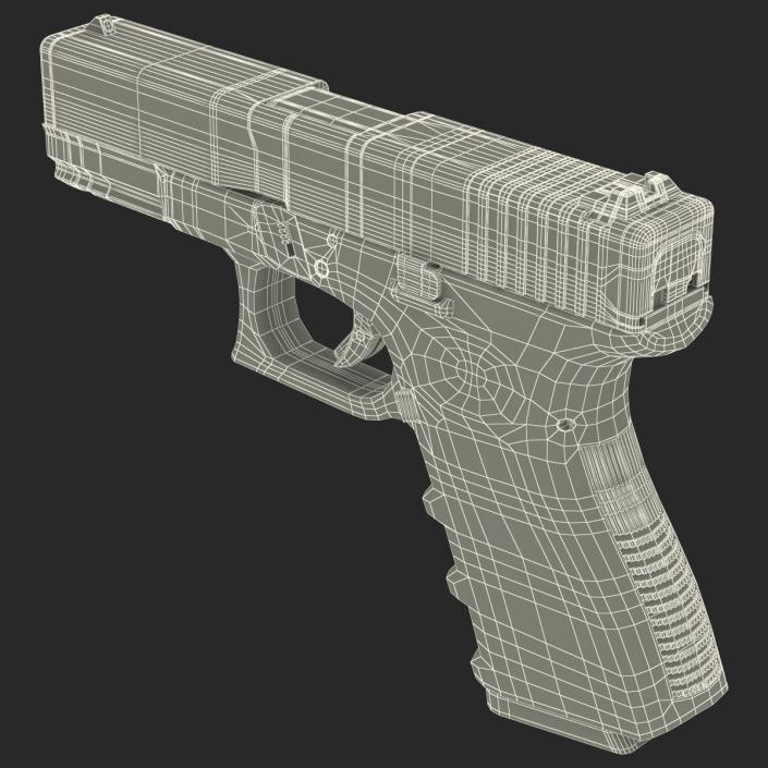 Compact Pistol Glock 19 Black 3D model