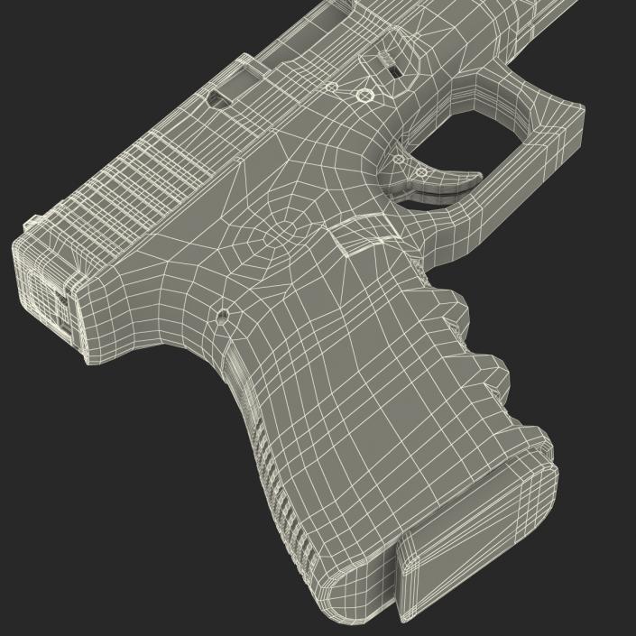 Compact Pistol Glock 19 Black 3D model