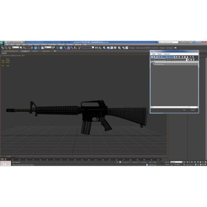 Assault Rifle M16 3D