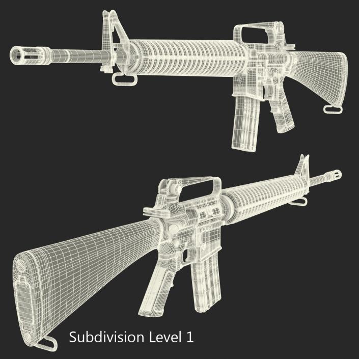 Assault Rifle M16 3D