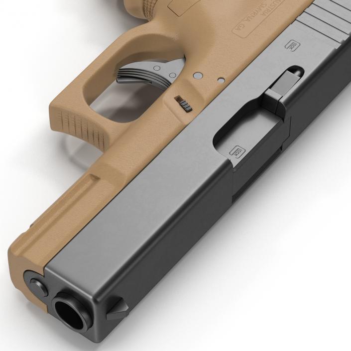 3D Compact Pistol Glock 19 model