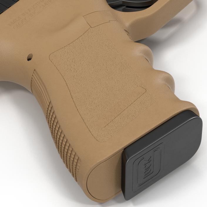 3D Compact Pistol Glock 19 model