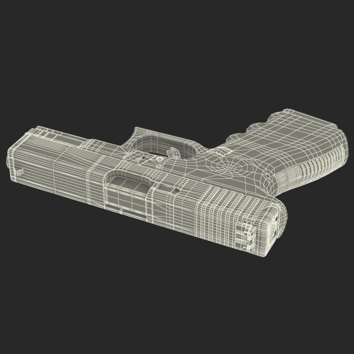 3D Compact Pistol Glock 19 model