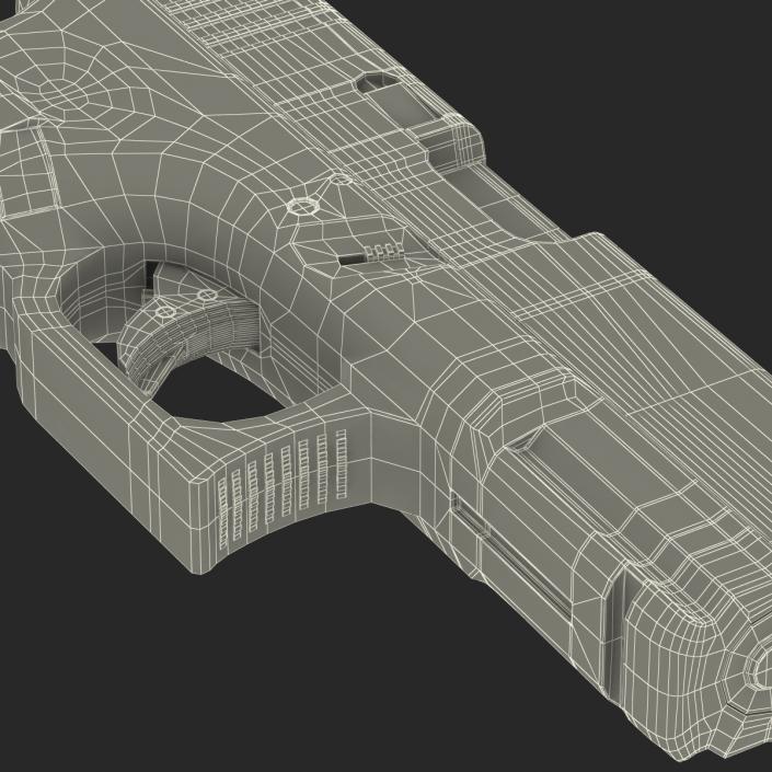 3D Compact Pistol Glock 19 model