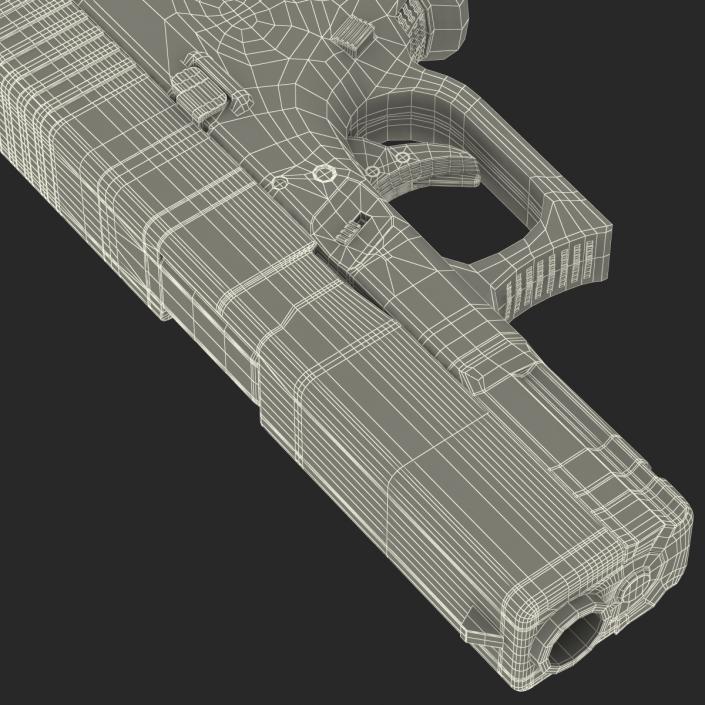 3D Compact Pistol Glock 19 model