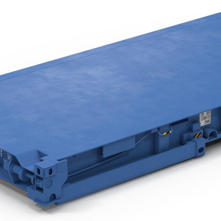 Flat Rack Container Blue 3D model