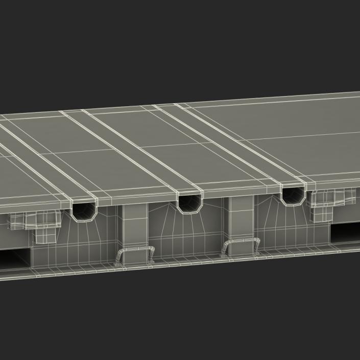 Flat Rack Container Blue 3D model