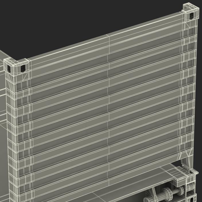 Flat Rack Container Blue 3D model