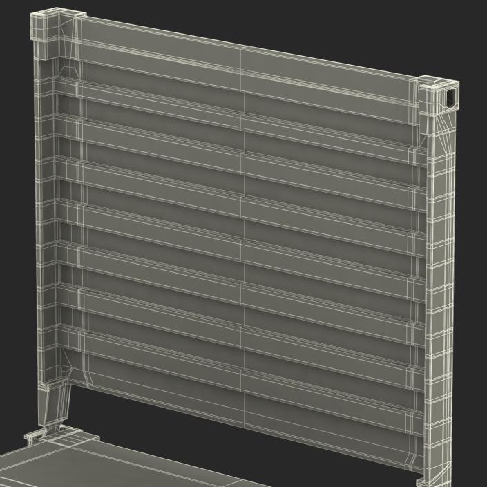 Flat Rack Container Blue 3D model