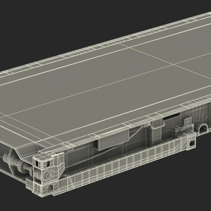 Flat Rack Container Blue 3D model