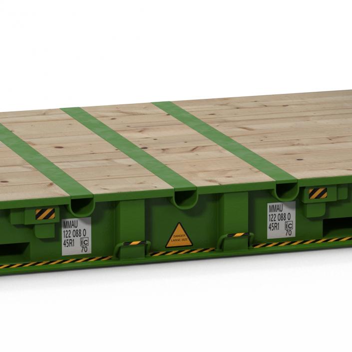 3D model Flat Rack Container Green