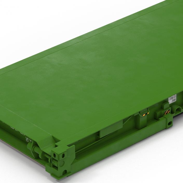 3D model Flat Rack Container Green