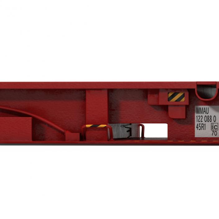 3D Flat Rack Container Red model