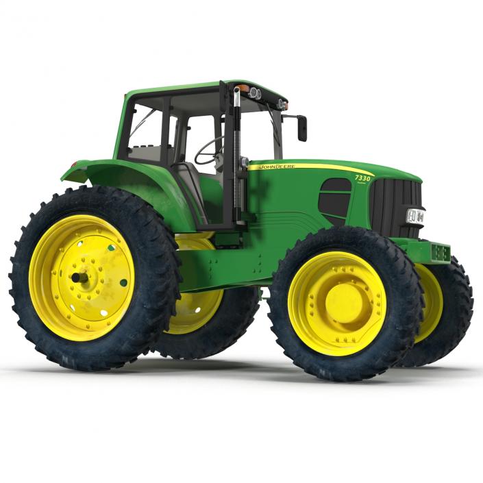 3D Tractor John Deere 7330 model