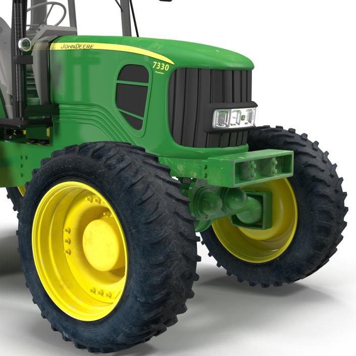 3D Tractor John Deere 7330 model