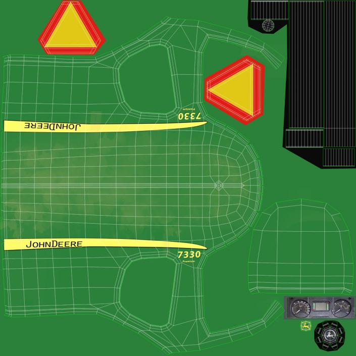 3D Tractor John Deere 7330 model