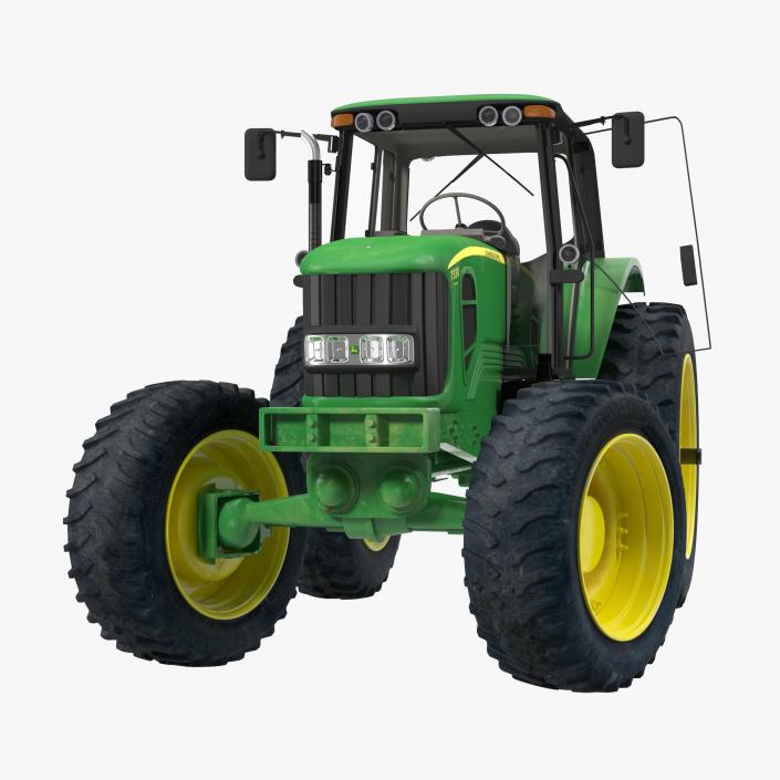 3D model Tractor John Deere 7330 Rigged