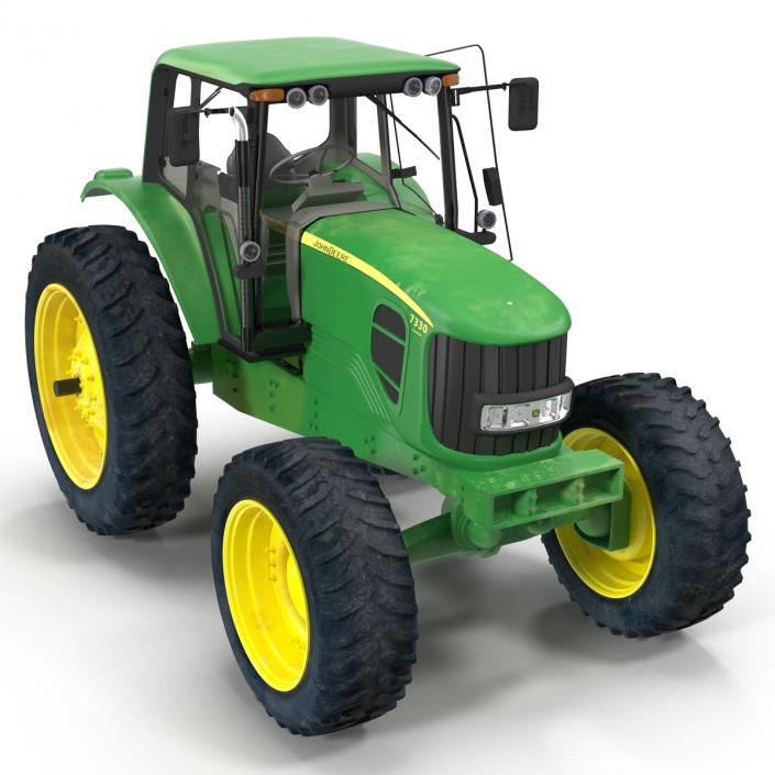 3D model Tractor John Deere 7330 Rigged