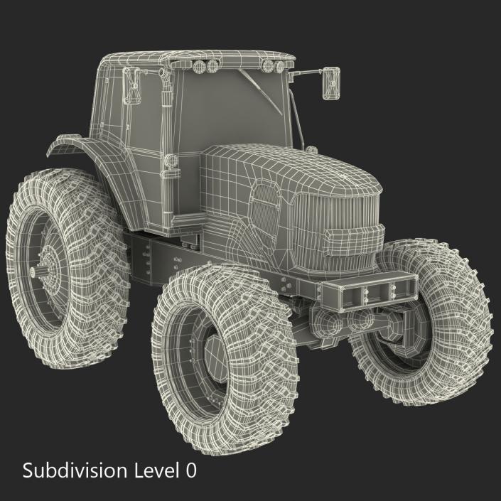 3D model Tractor John Deere 7330 Rigged