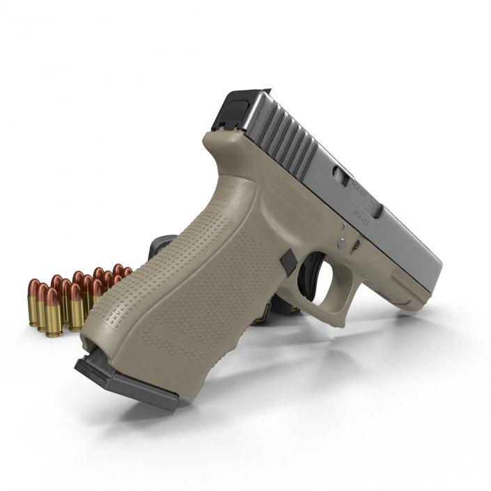 3D model Glock 17 Semi Automatic Pistol