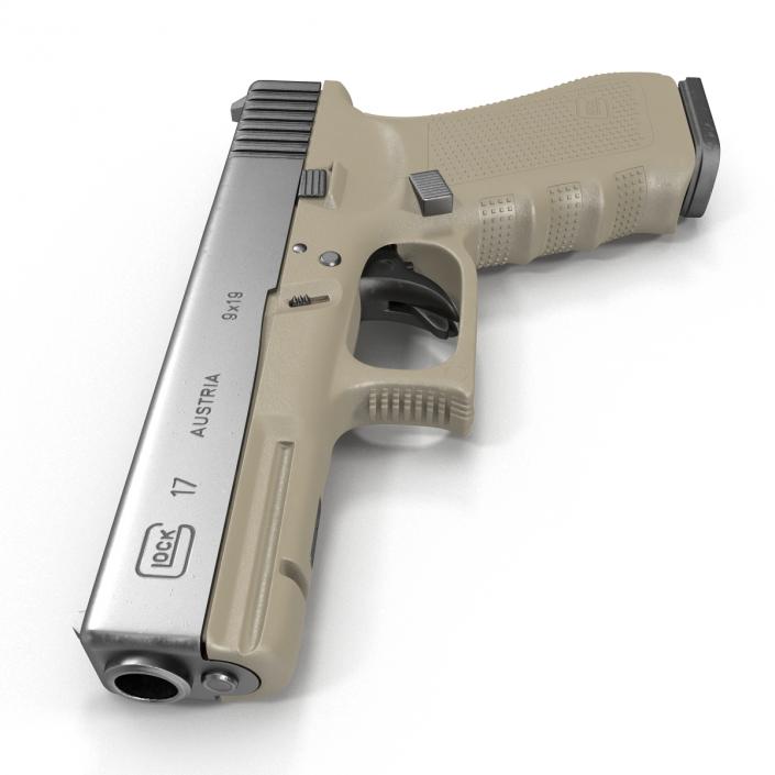 3D model Glock 17 Semi Automatic Pistol