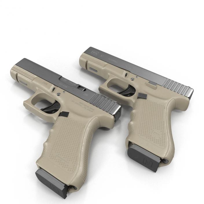 3D model Glock 17 Semi Automatic Pistol