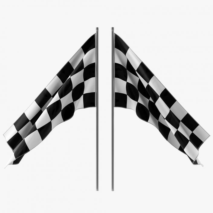 3D Racing Flag 2 model