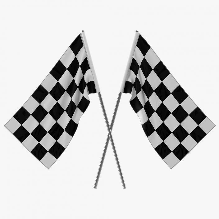 3D Racing Flag 3 model