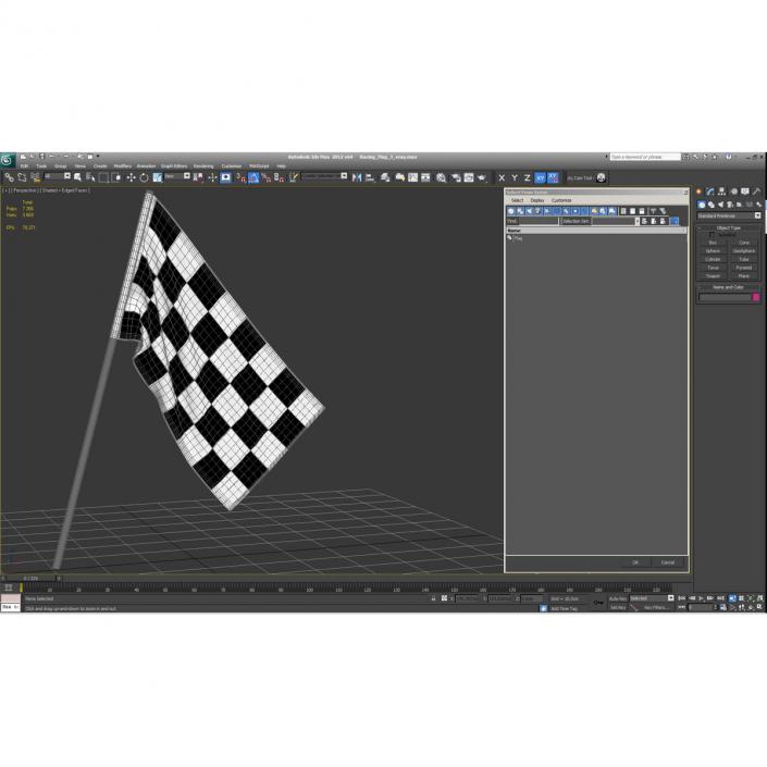 3D Racing Flag 3 model