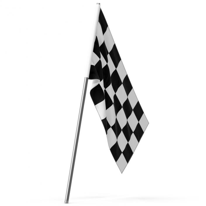 3D Racing Flag 3 model