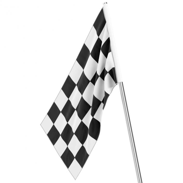 3D Racing Flag 3 model