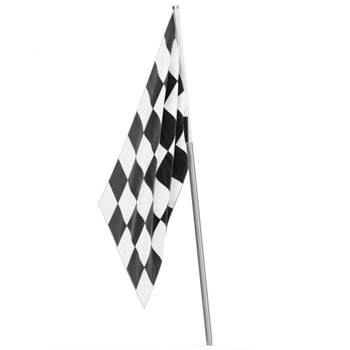 3D Racing Flag 3 model