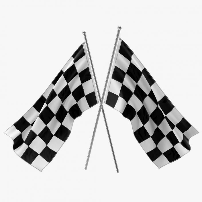 3D Racing Flag 4 model