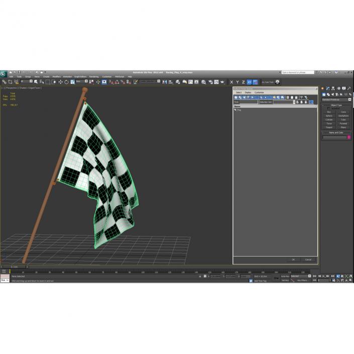 3D Racing Flag 4 model