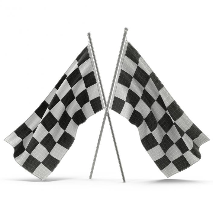 3D Racing Flag 4 model