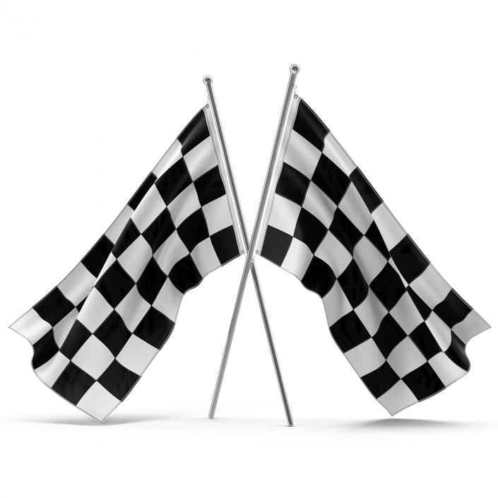 3D Racing Flag 4 model