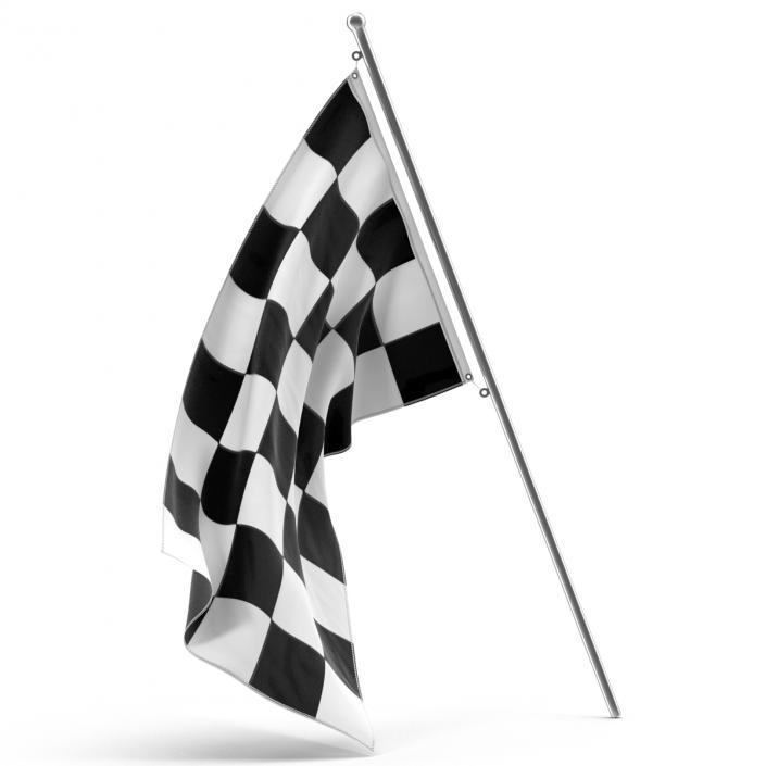 3D Racing Flag 4 model