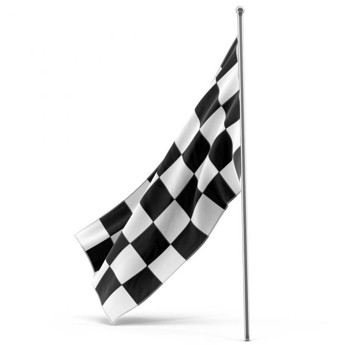 3D Racing Flag 4 model