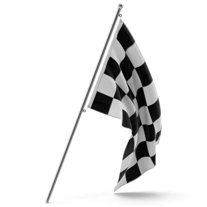 3D Racing Flag 4 model