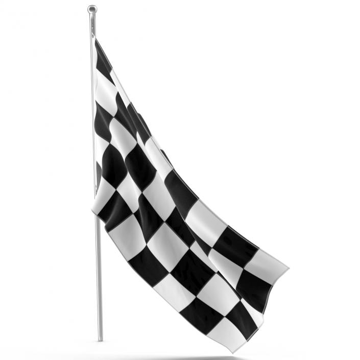 3D Racing Flag 4 model