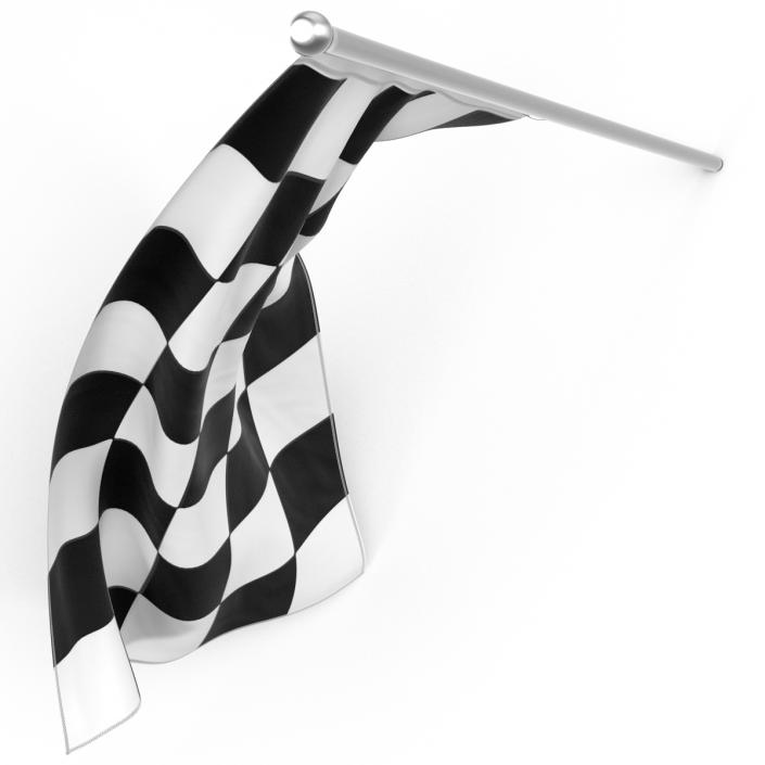 3D Racing Flag 4 model