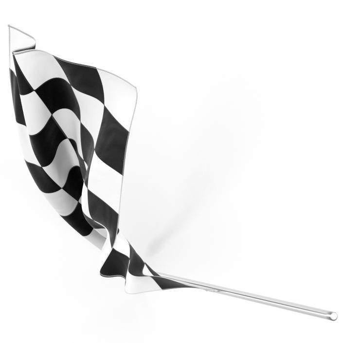 3D Racing Flag 4 model