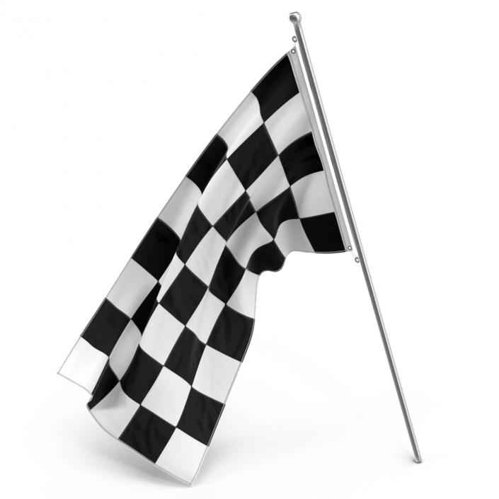 3D Racing Flag 4 model