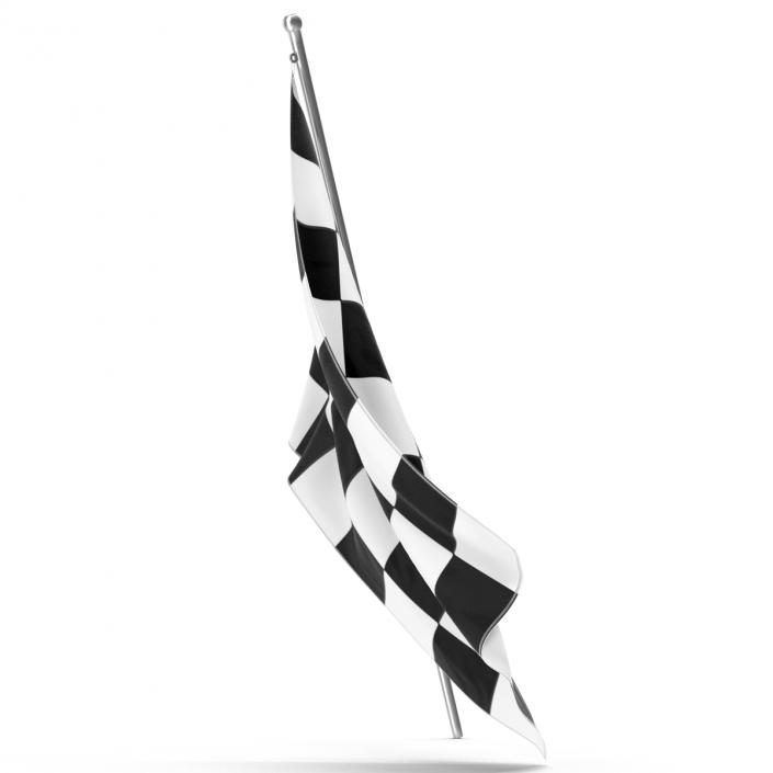 3D Racing Flag 4 model