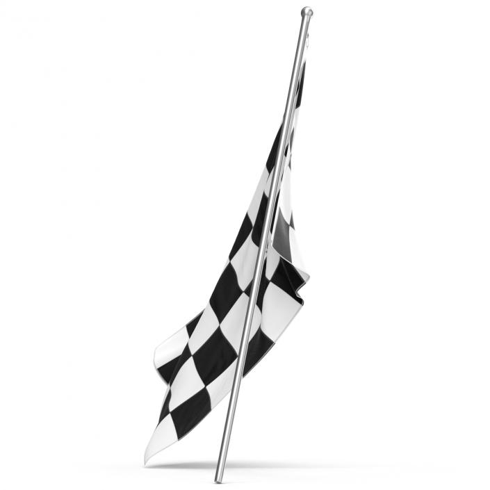 3D Racing Flag 4 model