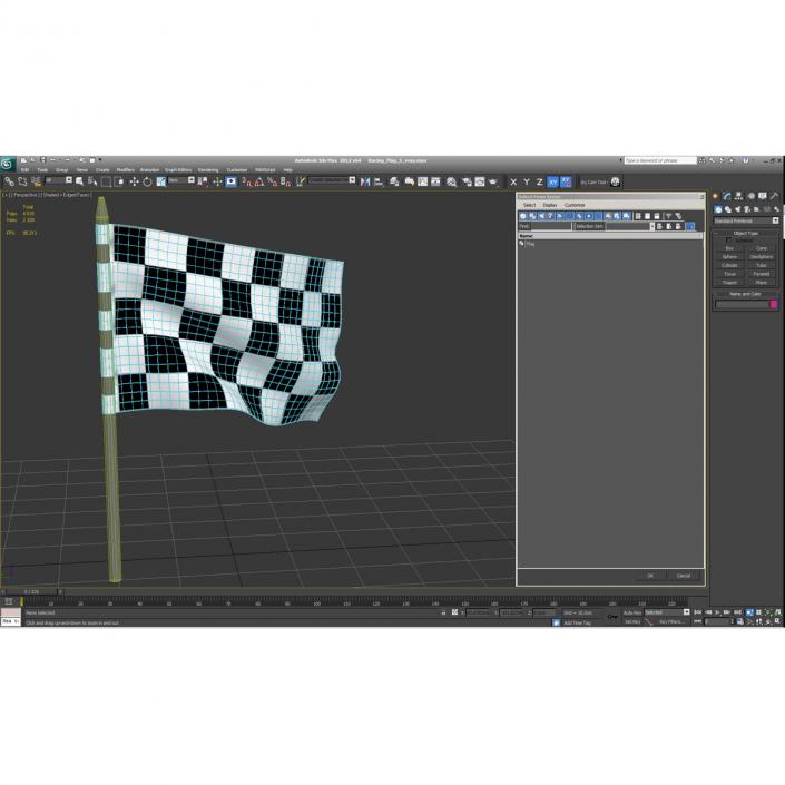 3D Racing Flag 5 model