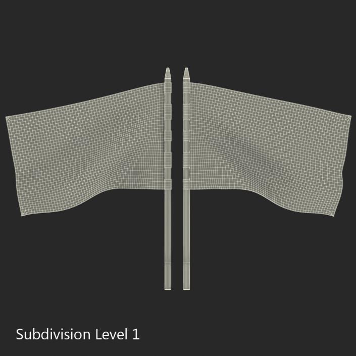 3D Racing Flag 5 model